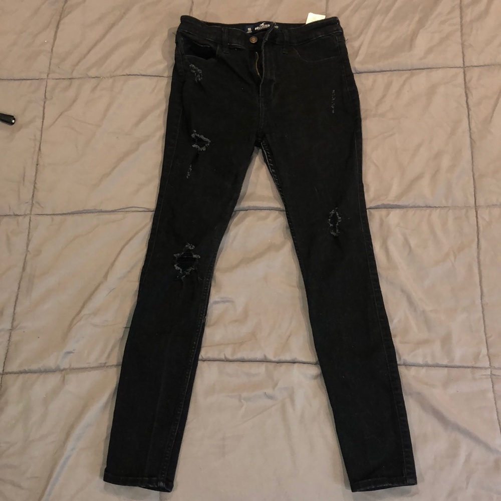Hollister ripper black skinny jeans